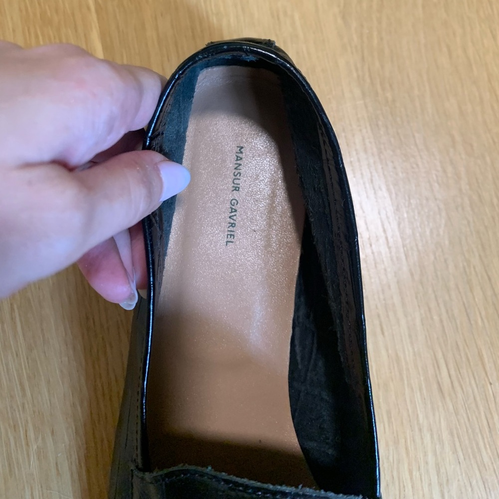 Black leather loafers- Mansur Gavriel - Picture 3 of 8